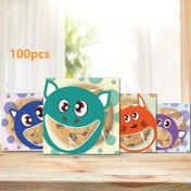 Resim 100 Adet Karikatür Canavar Kendinden Yapışkanlı Poşetler Kurabiyeler, Atıştırmalıklar & Hediyeler İçin - Eğlenceli Tasarımlı Dayanıklı Plastik Ambalaj 