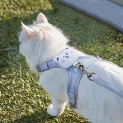 Resim Kedi Çekiş İpi Anti-Dövüş Dış Mekan Özel Kedi İpi Küçük Yavru Kedi Kayma Önleyici Kedi Aracı Pet Kaybolma Önleyici Göğüs Kayışı Zinciri 