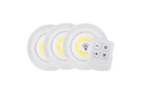 Resim Store Mania Ieg™ LED Lamba 3'lü Uzaktan Kumandalı Yapışkanlı 