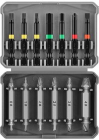 Resim Symbee 13 Parçalı Çok Amaçlı Vidalı Çıkarma Seti - Elektrikli Matkaplar İçin Uyumlu 