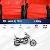 Resim Regal Raptor Dd 125e Motosiklet Brandası Su Geçirmez Branda Kırmızı Branda Motor Branda Xxl 
