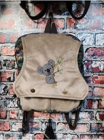 Resim Street Bag Koala Desenli Kapaklı Bohem Sırt Çantası 