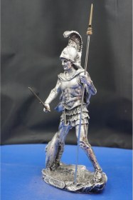 Resim Antik Yunan Mitolojisi Ares Heykel Biblo Savaş Tanrısını Yansıtan Dekoratif Aksesuar 27 Cm Gümüş 