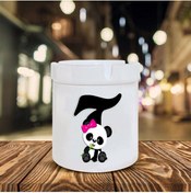 Resim Genel Markalar Panda Desenli T Harfi Baskılı Seramik Şık Küllük 
