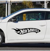 Resim Yansımakırmızı-l 28x54 Cm-yarış Araba Sticker Moda 1 Takım Tekerlekler Kask Vinil Çıkartması Motosiklet Çapraz Araba 4x 