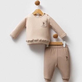Resim U.s. Polo Assn Erkek Bebek Krem Takım 5274-48956 Krem 