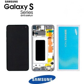 Resim Samsung Galaxy S10 G973 Uyumlu Lcd Ekran Dokunmatik Beyaz Servis GH82-18835B 