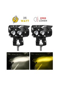 Resim Knmaster Transformers 25w 3 Renkli Motosiklet Led Sis Farı 