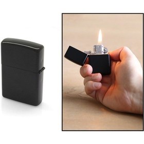 Resim Kişiye Özel İsim Yazılı Zippo Tasarım Siyah Renk Taşlı Metal Çakm 