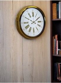 Resim Royal Gold 40 Cm Metal Duvar Saati Açık 