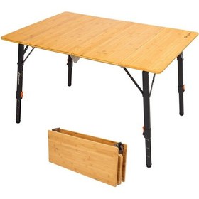 Resim Kingcamp Bamboo All-terrain L 100x70 Bambu Kamp Masası Ahşap - Siyah 