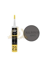 Resim Selsil Silikonize Mastik ANTRASİT GRİ 500 gr. Antrasit Gri Antrasit Gri 