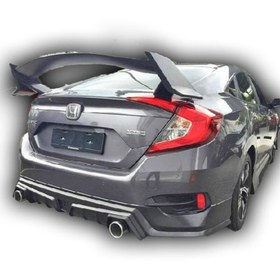 Resim Honda Civic Fc5 2016 - 2021 Mugen Arka Ek Plastik Boyasız 