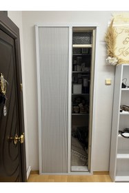 Resim Kamataş PLİSE AKORDİYON SÜRME KAPI İSTENİLEN ÖLÇÜDE YAPILIR (MAX 110x240) BEYAZ PERDE 