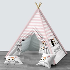 Resim Beyaz Bebek, Çocuk Odası Minderli\u002FMindersiz Oyun Evi, Çadırı Model 0062 