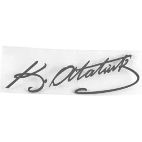 Resim Fox Metal Yazı Atatürk Imza 8x2 cm BR0304914 