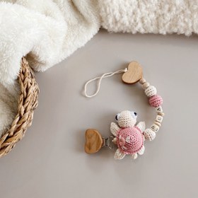 Resim Amigurumi Müzikli Nakışlı Kaplumbağa Oyuncağım - Emzik Zinciri 