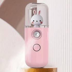 Resim Rosa Mini Su Püskürtücü, USB Şarj Edilebilir Taşınabilir Yüz Sis Aracı Sevimli Tavşan Tasarımı ile, 4V veya Altı, Seyahat ve Ofis Kullanımı için İdeal, Yüz Nemlendirme Cihazı|Sevimli Su Püskürtücü|USB Şarj Edilebilir, Mini Su Püskürtücü 