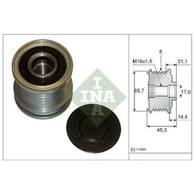 Resim Ina 535003610 Alternator Kasnagi 06b903016aa 06b903016s 06b903019 