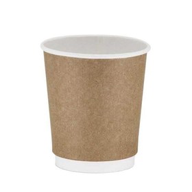 Resim Cafemarkt Çift Katman Sıcak İçecek Karton Bardak, 8 oz, Kraft 
