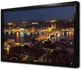 Resim Gece Haliç Çerçeveli Cam Tablo 20x30 cm CA16183 