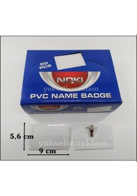 Resim Noki Yaka Kartı Klips ve İğneli. Pvc Kokart Yatay Yaka Kart Kabı 