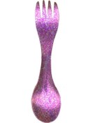 Resim Titanyum Bıçak Kaşık Kombinasyonu - Buz Kristal Desenli Parlak Pembe, 16.5 Cm, 16 G Çok Renkli Çok Renkli 
