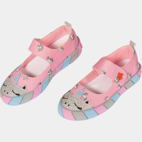 Resim Unicorn Kanvas 3d Baskılı Kız Çocuk Babet Pembe 