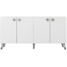 Resim 8200-1dd Kb150 Konsol, Tv Ünitesi Beyaz-gümüş Beyaz-gümüş 