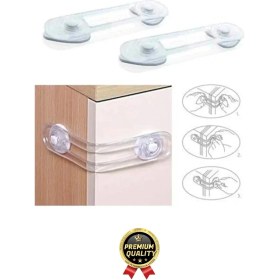 Resim Svein Çok Amaçlı Çekmece Dolap Kapağı Koruma Aparatı Ayarlanır Çocuk Bebek Güvenlik Kilidi 4 Adet 12 cm 