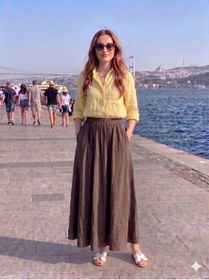 Resim HANIMCA GİYİM YAZLIK NEFES ALAN GÜZEL KUMAŞ YANDAN CEPLİ STANDART BEDEN 36 - 42 BEDEN LERE UYGUN ETEK 