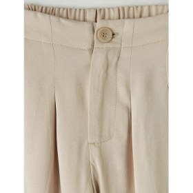 Resim LC Waikiki Lc Waıkıkı Gri Wideleg Pileli Kız Çocuk Gabardin Pantolon 
