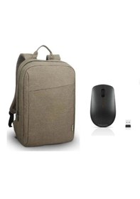 Resim Lenovo 400 Kablosuz Mouse Gy50r91293 + Gx40q17228 15.6" Toploader B210 Notebook Sırt Çantası Yeşil Yeşil 