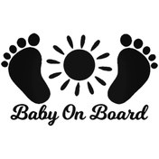 Resim Genel Markalar Arabada Bebek Var Feet Sticker Araba Oto Arma Duvar Çıkartma 20 cm 
