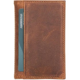 Resim Andy Leather Card Holder - Saddle Brown 