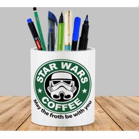 Resim Starbuks Kaktüs Sukulent Saksı Kalemlik 