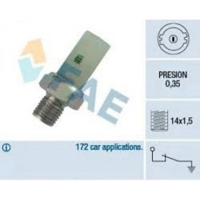 Resim FAE Zengezur YaĞ MÜŞÜrÜ Megane-clio-kangoo-r19-21-9 Ym S40-v40 0.35 Bar M14x1.5 FİldİŞİ Beyaz 