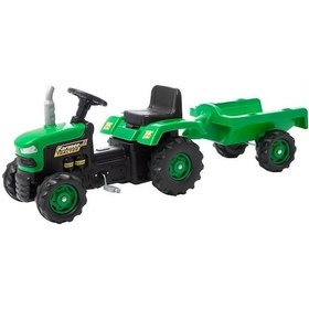 Resim Dolu Römorklu Traktör Pedallı Yeşil 8053 