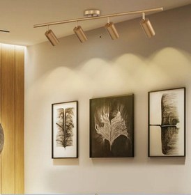 Resim Riolight Led 4xgu10 Duylu Harketli Başlık Eskitme Spot Ampül Dahildir. Altın - Eskitme 