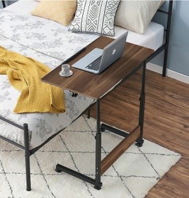 Resim Yükseklik Ayarlı Eğimli Ve Katlanabilen Laptop Sehpası - Ceviz 