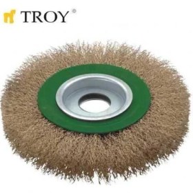 Resim Troy 27704-200 Saçaklı Daire Fırça Tel Fırça Spirel Taşlama 200Mm 