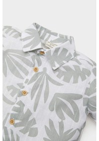 Resim DeFacto Erkek Bebek Tropikal Desenli Flamlı Poplin Uzun Kollu Gömlek B9257A525SPER98 Ekru 