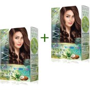 Resim Genel Markalar LitaeTrend 2 Paket Natural Beauty Amonyaksız Saç Boyası 7.7 Karamel Kahve 