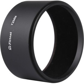 Resim ZSZH Orta Telefoto Lens Için En Uygun Olanın 72MM Konu Tipi Düz Tüp Full Metal Lens Hood Gölge(Yurt Dışından) 