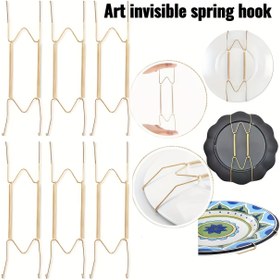 Resim 2/6 adet, Tabak Duvar Askısı, Görünmez Yay saç tokası, Sanat Tabak Dekoratif Duvar Yay Metal saç tokası, Tabak Duvar Askısı, Montajlı Dekoratif Duvar Tabak, 15-32cm/5.9-12.6in Dekoratif Tabak ile Uyumlu, Antik Seramik Tabak, Sanat Tabak, Ev Dekorasyonu, Sanatsal Tasarım, Şirket Arka Duvarı için Kullanılabilir 