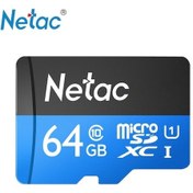 Resim Netac P500 64gb Mikro Sdxc Kart Class 10 80mb/s Hızlı Depolama Su Geçirmez Siyah-mavi 