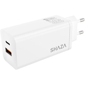 Resim Shaza 65W USB QC 3.0 Type-C Çift Çıkışlı Şarj Aleti Shaza