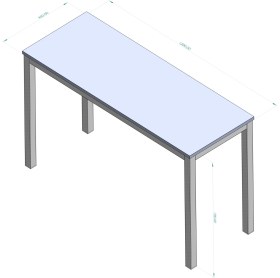 Resim Arpelia Balkon Masası 120X45 CM 