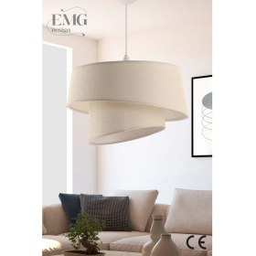 Resim Manolya Modern Kumaş Başlıklı 2 Katlı Yatak Odası Çocuk Odası Salon Mutfak Hol Avize 