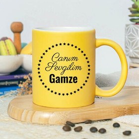 Resim Sarı Renk Canım Sevgilim İsimli Kupa Bardak 